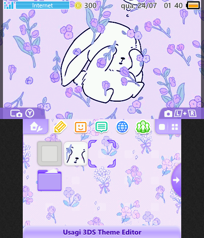 Shy Bunnie Flowers Theme