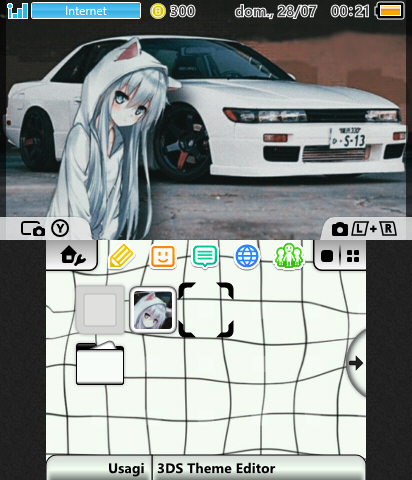 cat girl and her white car