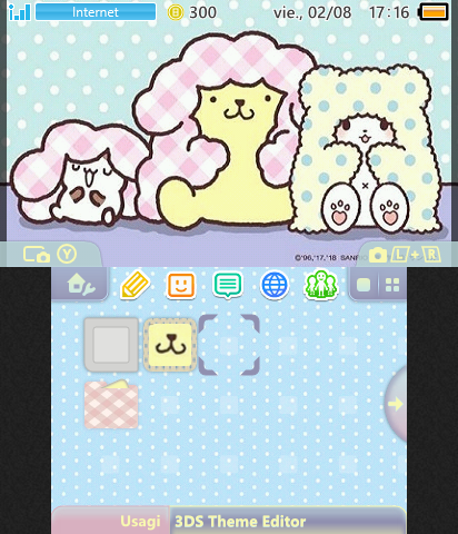 baby blue pompompurin theme