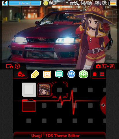 the red car of Megumin