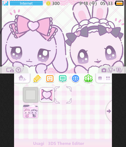 Cute bunny character theme