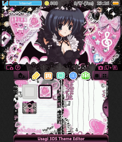 Black and Pink cat girl theme