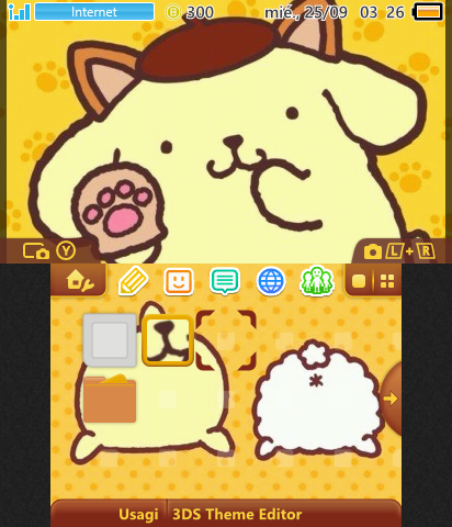 kitty pompompurin 3ds theme