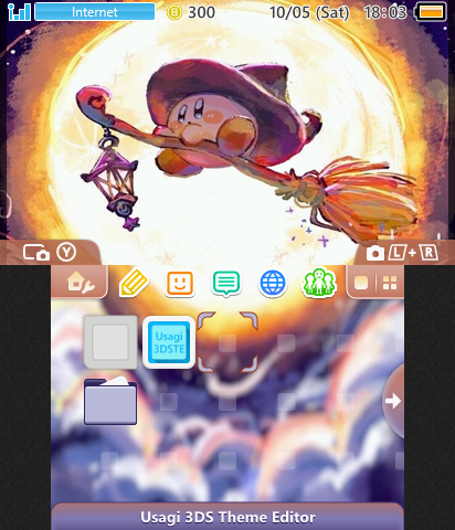 Kirby Flying on Broom