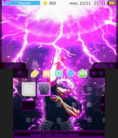 gojo satoru purple theme