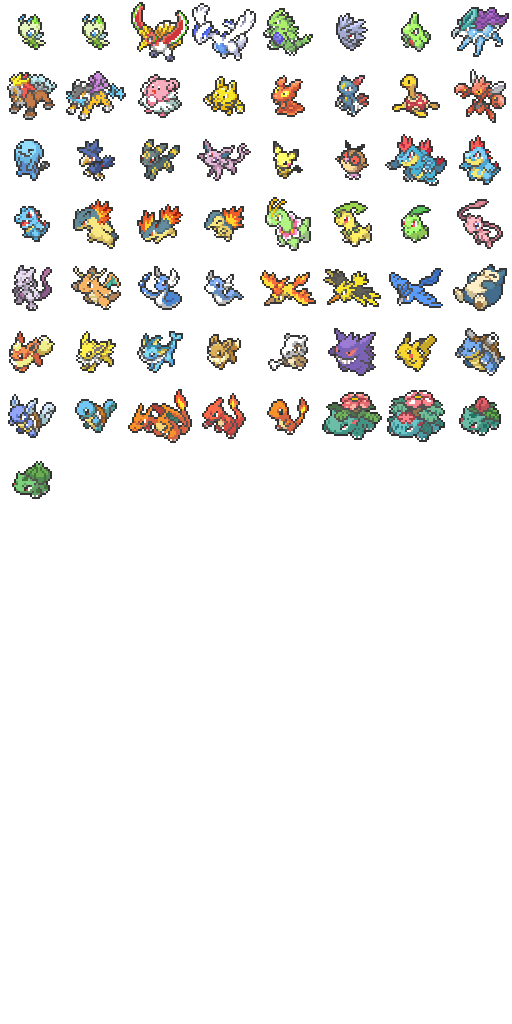 Pixel Pokemon Selection