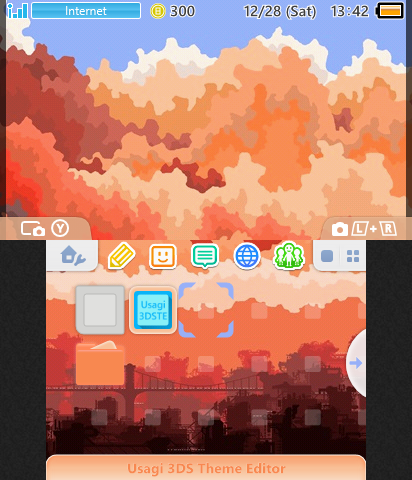 Pixel city orange