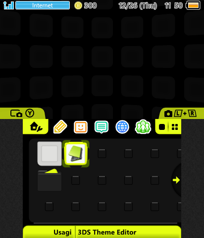 Lime Green & Black N3DSXL Theme