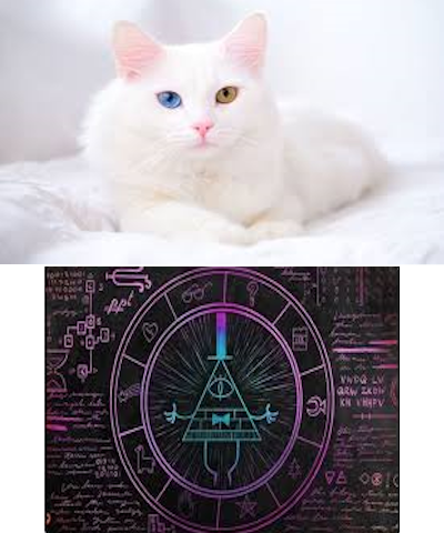 Bill Cipher with cats